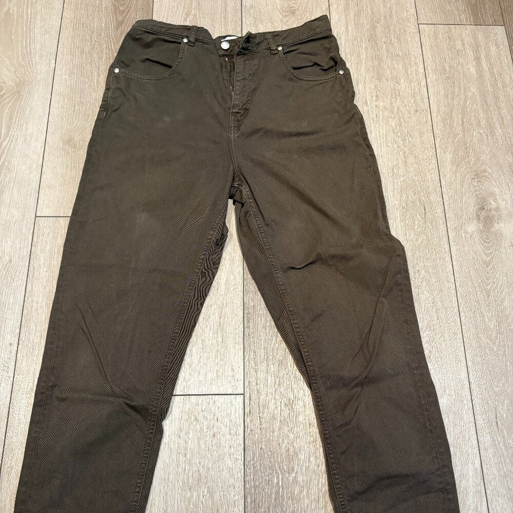 KOTN 100% Cotton Twill Pants – Olive Green, Size 10